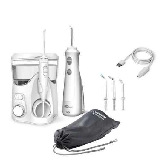 Combo 2 máy tăm nước Waterpik Ultra Plus và Cordless Pearl