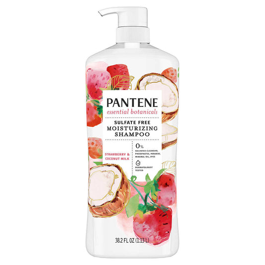 Dầu gội dưỡng ẩm chiết xuất dâu & dừa 1.13L - Pantene Essential Botanicals Strawberry and Coconut Milk Shampoo